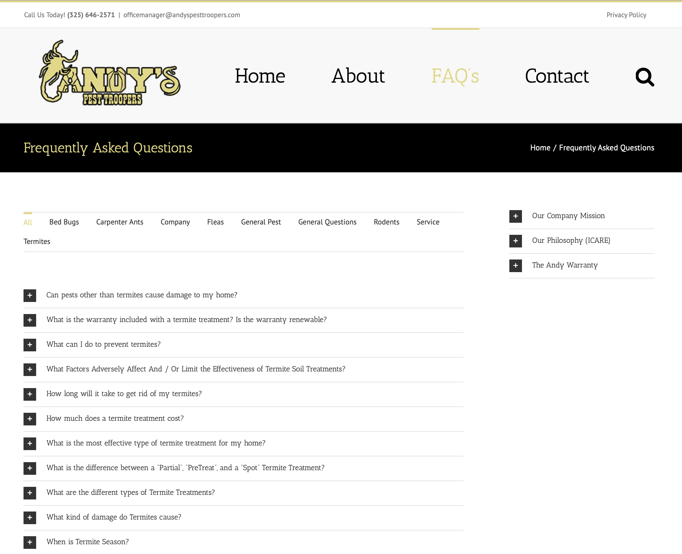 pest control frequently asked questions